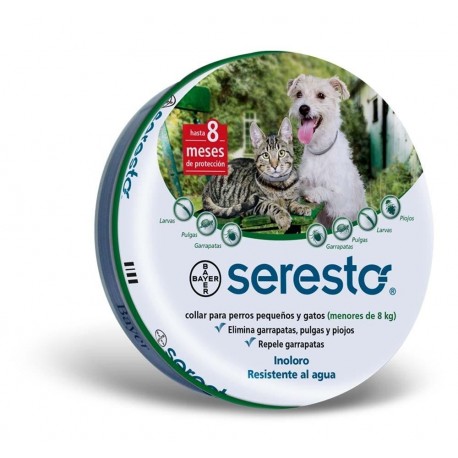 Collar Seresto Para Perros Pequeños Y Gatos Menores De 8 Kg - Bayer