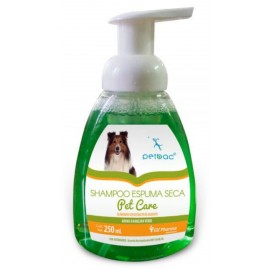 Shampoo Petbac Espuma Seca Pet Care - 250 Ml