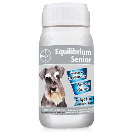 Vitaminas Equilibrium Bayer Senior 60 Tabletas - Para Perros 7+ Años