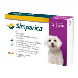 Antipulgas Y Contra La Sarna En Perros Simparica - Zoetis - 3 Tabletas