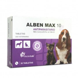 Desparasitante Perro Y Gato Alben Max 30 Tabs - MederiLab