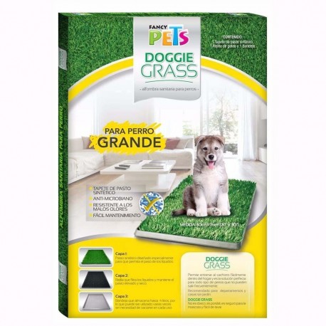 Tapete de Pasto Sanitario Entrenador Doggie Grass Fancy Pets